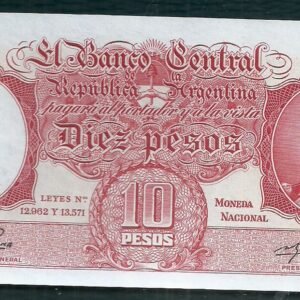 ARGENTINA BILLETE MONEDA NACIONAL 10 PESOS BOT 1948 UNC