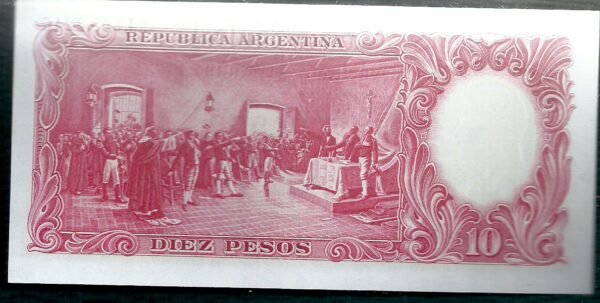 ARGENTINA BILLETE MONEDA NACIONAL 10 PESOS BOT 1943 UNC - Imagen 2