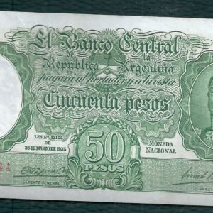 ARGENTINA BILLETE MONEDA NACIONAL 50 PESOS BOT 1979 AU