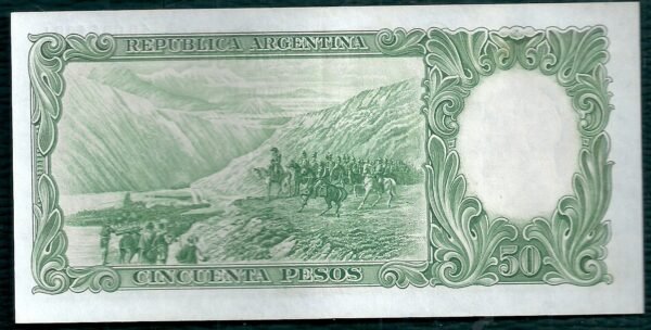 ARGENTINA BILLETE MONEDA NACIONAL 50 PESOS BOT 1980 AU - Imagen 2