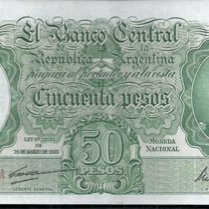 ARGENTINA BILLETE MONEDA NACIONAL 50 PESOS BOT 1983 XF+