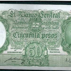 ARGENTINA BILLETE MONEDA NACIONAL 50 PESOS BOT 1986 UNC