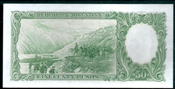 ARGENTINA BILLETE MONEDA NACIONAL 50 PESOS BOT 1986 UNC - Imagen 2