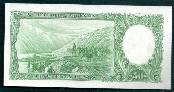 ARGENTINA BILLETE MONEDA NACIONAL 50 PESOS BOT 1990 UNC - Imagen 2
