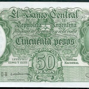 ARGENTINA BILLETE MONEDA NACIONAL 50 PESOS BOT 1996 UNC