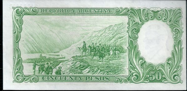 ARGENTINA BILLETE MONEDA NACIONAL 50 PESOS BOT 1991 XF++ - Imagen 2