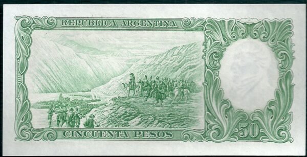 ARGENTINA BILLETE MONEDA NACIONAL 50 PESOS BOT 1993 UNC - Imagen 2