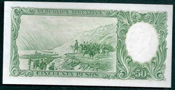 ARGENTINA BILLETE MONEDA NACIONAL 50 PESOS BOT 1996 UNC - Imagen 2