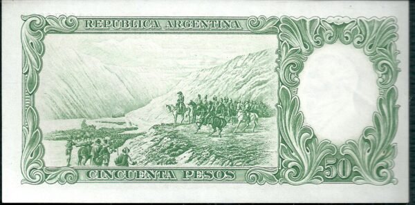 ARGENTINA BILLETE MONEDA NACIONAL 50 PESOS BOT 1998 AU - Imagen 2