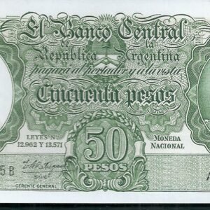 ARGENTINA BILLETE MONEDA NACIONAL 50 PESOS BOT 2008 UNC