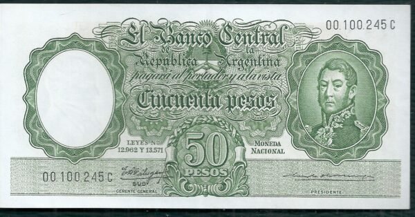 ARGENTINA BILLETE MONEDA NACIONAL 50 PESOS BOT 2011 AU