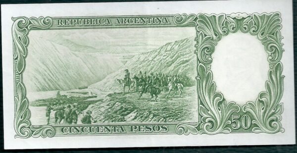 ARGENTINA BILLETE MONEDA NACIONAL 50 PESOS BOT 2011 AU - Imagen 2