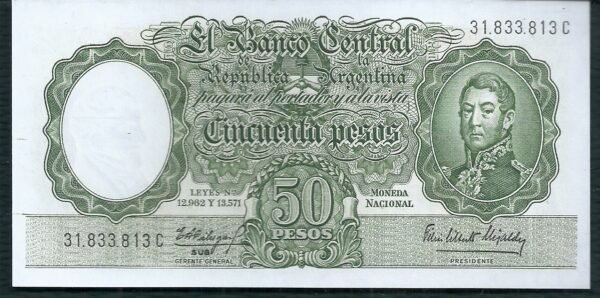ARGENTINA BILLETE MONEDA NACIONAL 50 PESOS BOT 2014 UNC