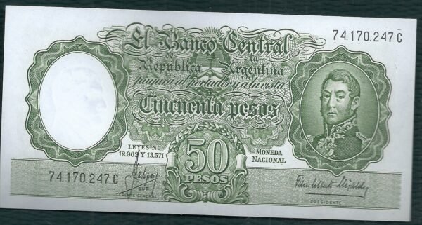 ARGENTINA BILLETE MONEDA NACIONAL 50 PESOS BOT 2017a UNC