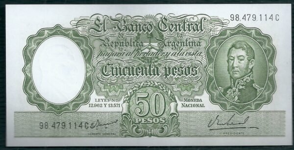 ARGENTINA BILLETE MONEDA NACIONAL 50 PESOS BOT 2023 UNC
