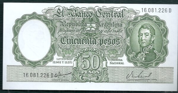 ARGENTINA BILLETE MONEDA NACIONAL 50 PESOS BOT 2024 UNC