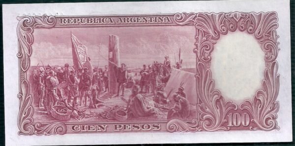 ARGENTINA BILLETE MONEDA NACIONAL 100 PESOS BOT 2034 AU - Imagen 2