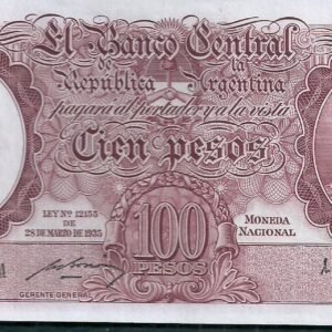ARGENTINA BILLETE MONEDA NACIONAL 100 PESOS BOT 2040 XF++