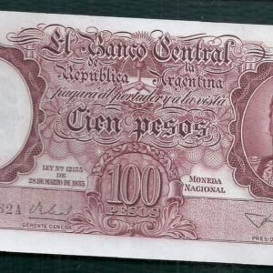 ARGENTINA BILLETE MONEDA NACIONAL 100 PESOS BOT 2046 UNC