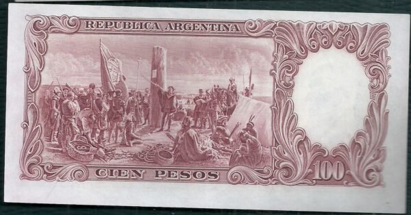 ARGENTINA BILLETE MONEDA NACIONAL 100 PESOS BOT 2046 UNC - Imagen 2