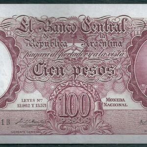 ARGENTINA BILLETE MONEDA NACIONAL 100 PESOS BOT 2049 AU