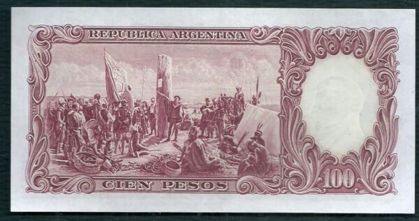 ARGENTINA BILLETE MONEDA NACIONAL 100 PESOS BOT 2049 AU - Imagen 2