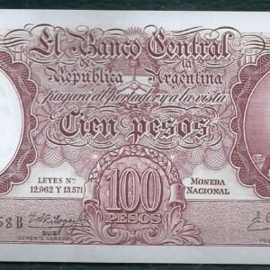 ARGENTINA BILLETE MONEDA NACIONAL 100 PESOS BOT 2057a UNC