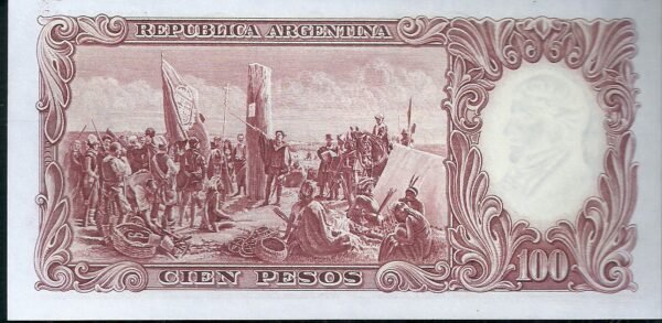 ARGENTINA BILLETE MONEDA NACIONAL 100 PESOS BOT 2054 UNC - Imagen 2