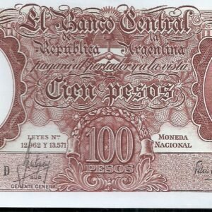 ARGENTINA BILLETE MONEDA NACIONAL 100 PESOS BOT 2071 UNC