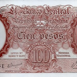 ARGENTINA BILLETE MONEDA NACIONAL 100 PESOS BOT 2078 UNC