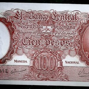 ARGENTINA BILLETE MONEDA NACIONAL 100 PESOS BOT 2080 UNC