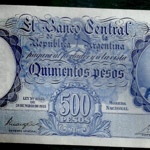 ARGENTINA BILLETE MONEDA NACIONAL 500 PESOS BOT 2089 AU