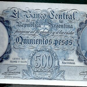 ARGENTINA BILLETE MONEDA NACIONAL 500 PESOS BOT 2099 UNC