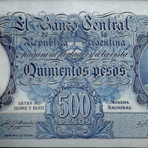 ARGENTINA BILLETE MONEDA NACIONAL 500 PESOS BOT 2103 UNC