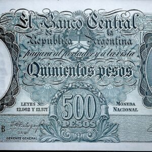 ARGENTINA BILLETE MONEDA NACIONAL 500 PESOS BOT 2109 UNC