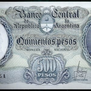 ARGENTINA BILLETE MONEDA NACIONAL 500 PESOS BOT 2118 UNC