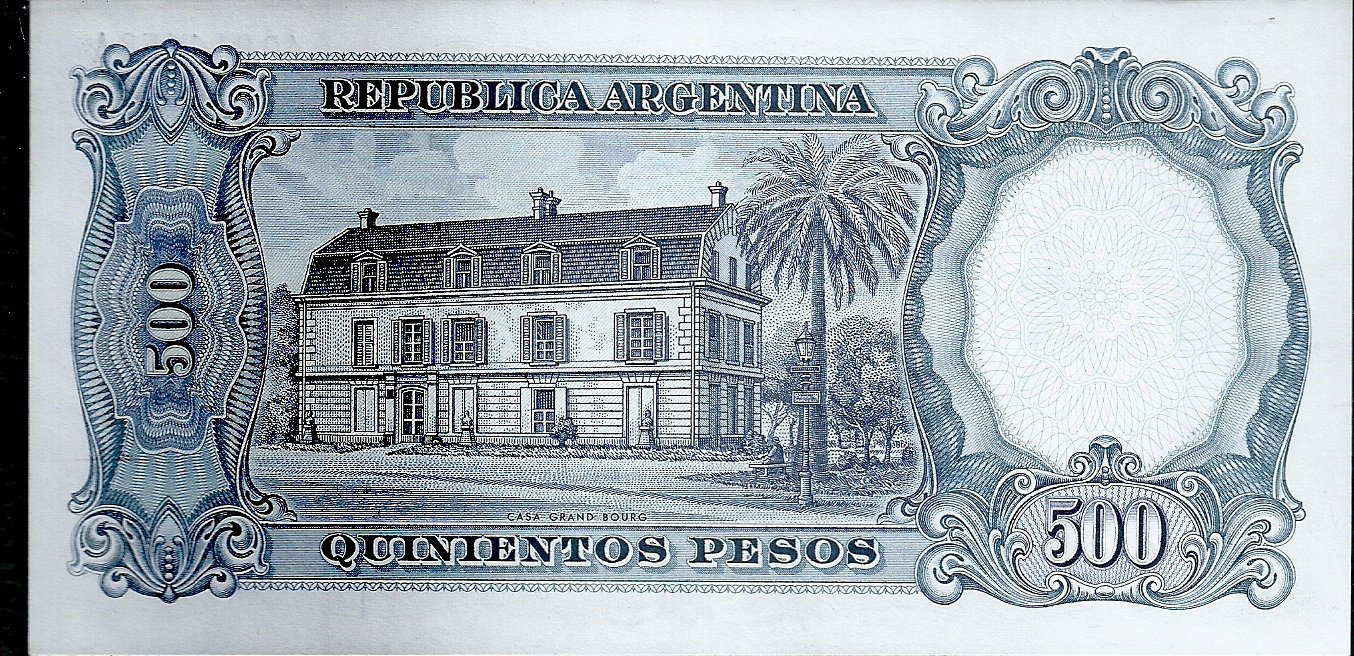 ARGENTINA BILLETE MONEDA NACIONAL 500 PESOS BOT 2122 UNC - Imagen 2