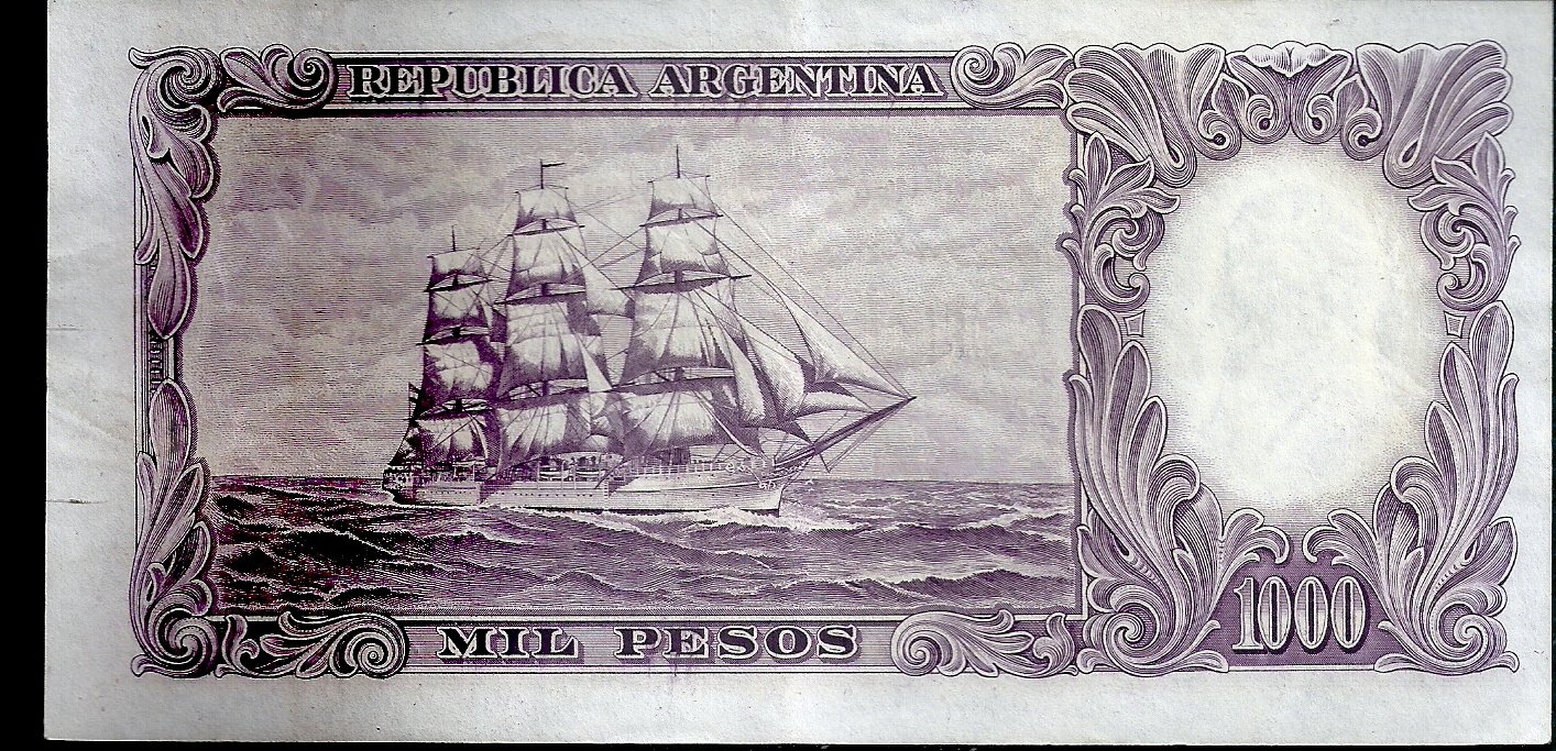 ARGENTINA BILLETE MONEDA NACIONAL 1000 PESOS BOT 2136 XF - Imagen 2