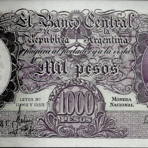 ARGENTINA BILLETE MONEDA NACIONAL 1000 PESOS BOT 2159 UNC
