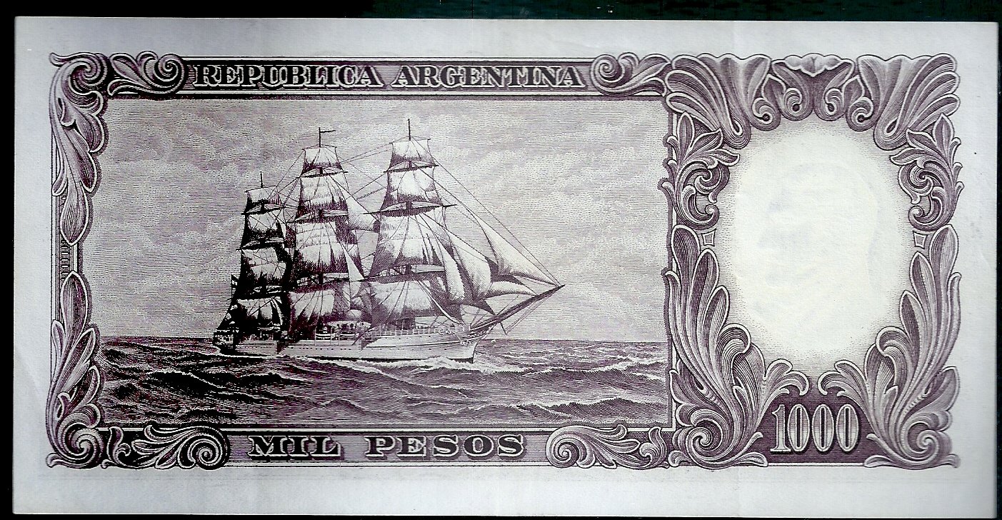 ARGENTINA BILLETE MONEDA NACIONAL 1000 PESOS BOT 2161 XF - Imagen 2