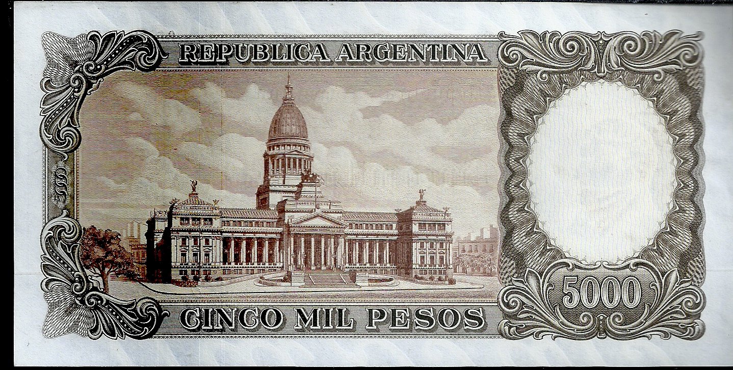 ARGENTINA BILLETE MONEDA NACIONAL 5000 PESOS BOT 2170 AU - Imagen 2