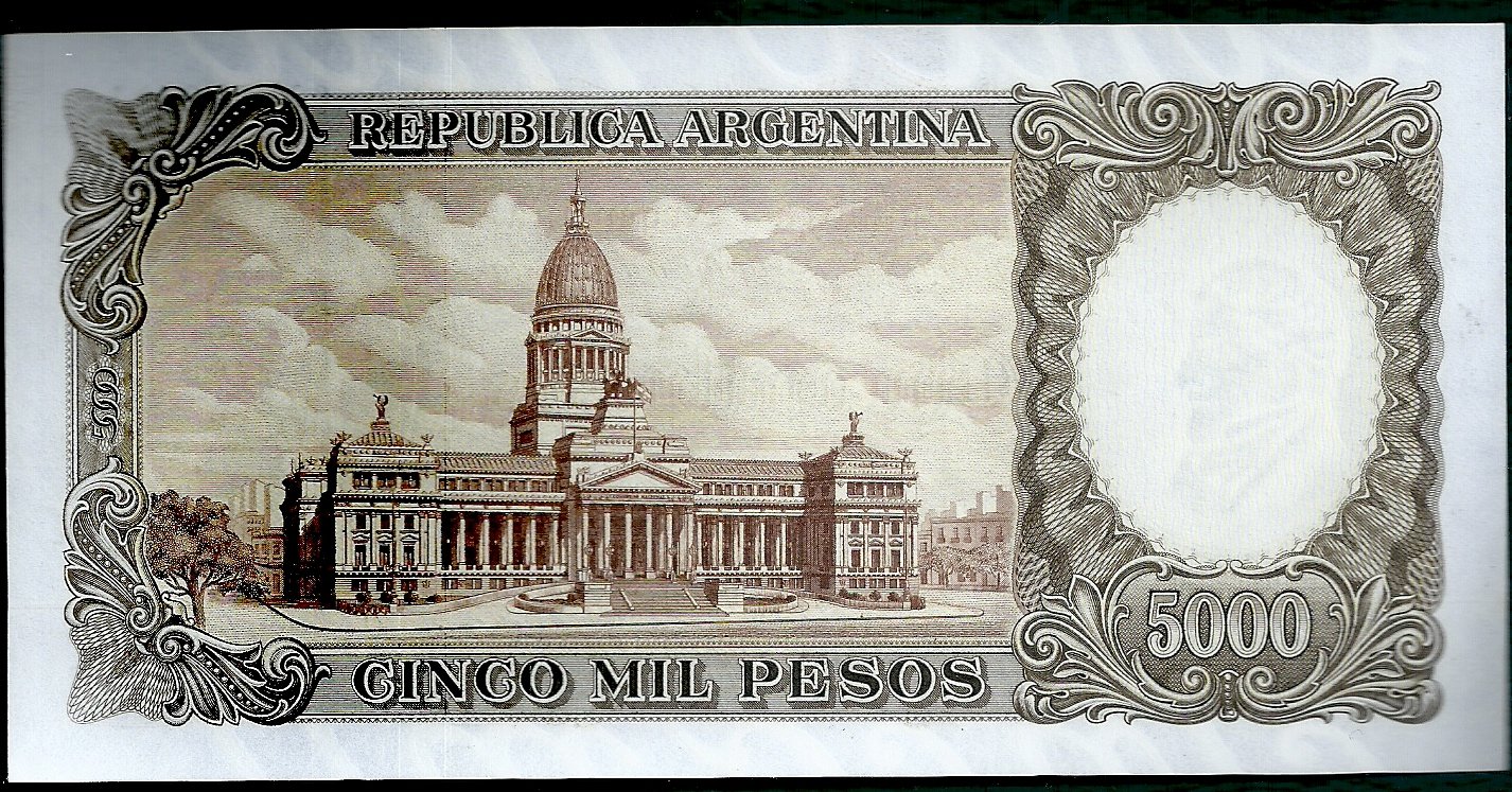 ARGENTINA BILLETE MONEDA NACIONAL 5000 PESOS BOT 2171 UNC - Imagen 2