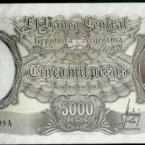 ARGENTINA BILLETE MONEDA NACIONAL 5000 PESOS BOT 2176 XF+