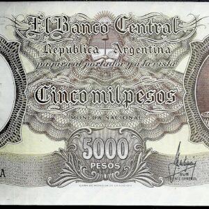 ARGENTINA BILLETE MONEDA NACIONAL 5000 PESOS BOT 2179 UNC