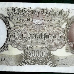 ARGENTINA BILLETE MONEDA NACIONAL 5000 PESOS BOT 2182 UNC