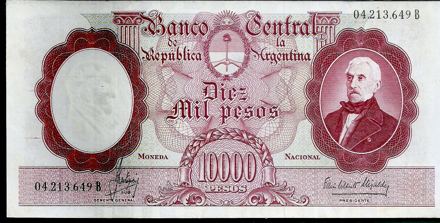 ARGENTINA BILLETE MONEDA NACIONAL 10000 PESOS BOT 2189 UNC