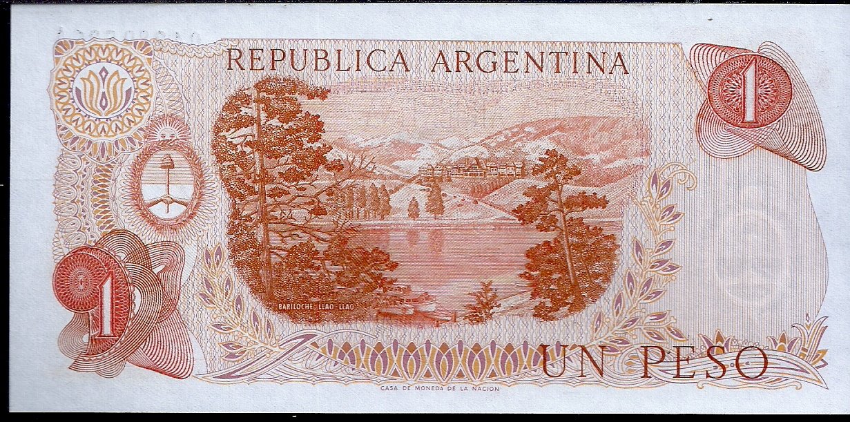 ARGENTINA BILLETE PESO LEY 1 PESO BOT 2301 UNC - Imagen 2