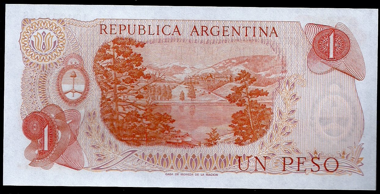 ARGENTINA BILLETE PESO LEY 1 PESO BOT 2302 UNC - Imagen 2
