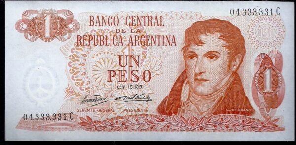 ARGENTINA BILLETE PESO LEY 1 PESO BOT 2306 UNC