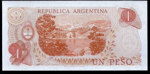 ARGENTINA BILLETE PESO LEY 1 PESO BOT 2306 UNC - Imagen 2